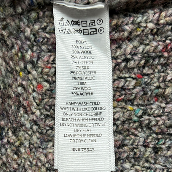 Rachel Zoe Marled Mock Neck Long Sleeve Pullover Knit Sweater Size Medium - Picture 9 of 11